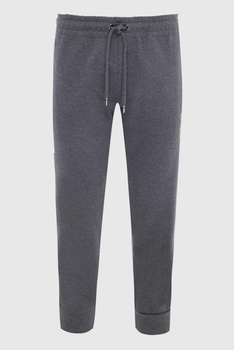 Dolce & Gabbana man men's sports trousers made of cotton and polyester, gray купить с ценами и фото 166980 - photo 1