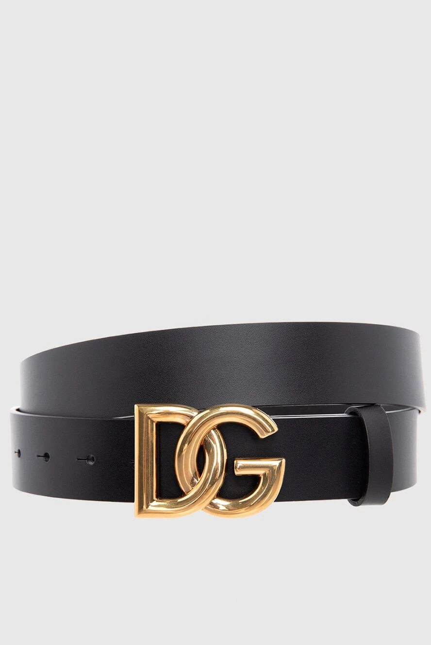 Dolce & Gabbana man black leather belt for men купить с ценами и фото 166993 - photo 1