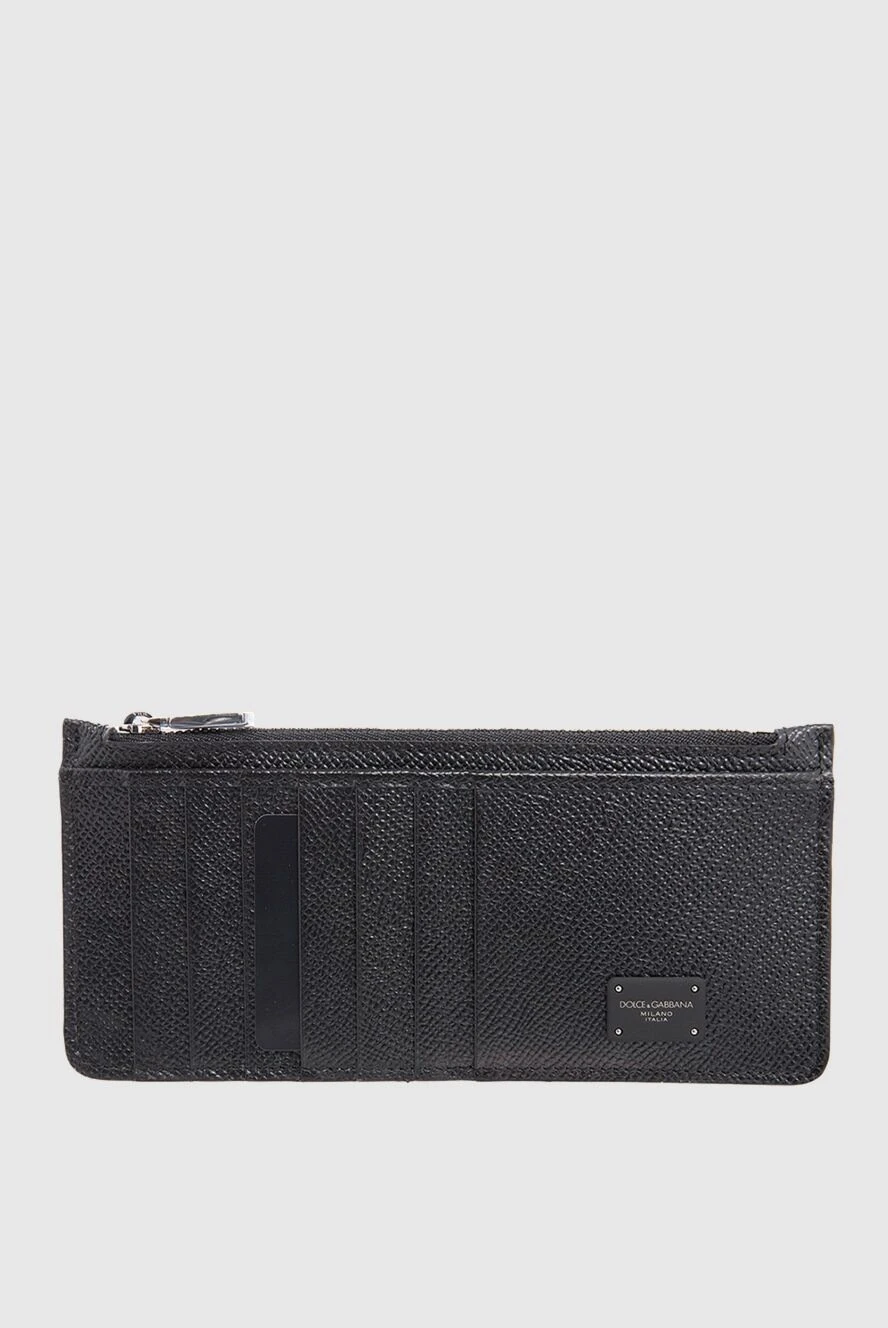 Dolce & Gabbana man business card holder made of genuine leather black for men купить с ценами и фото 167005 - photo 1