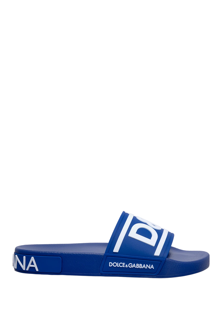 Dolce & Gabbana man blue rubber slippers for men купить с ценами и фото 167007 - photo 1