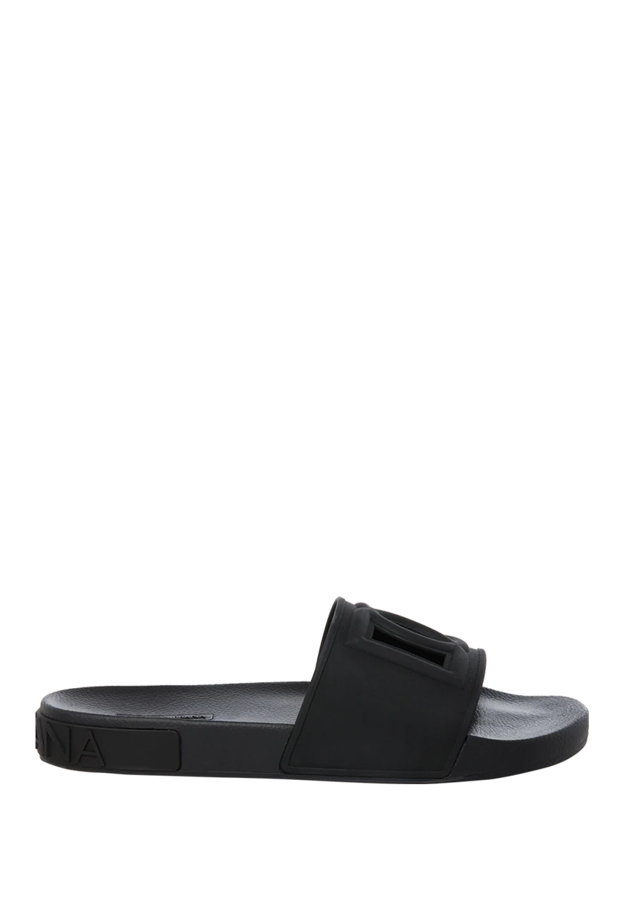 Dolce & Gabbana man black rubber slippers for men купить с ценами и фото 167008 - photo 1