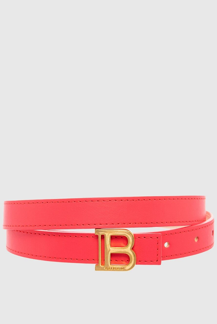 Balmain woman red leather belt for women купить с ценами и фото 167082 - photo 1