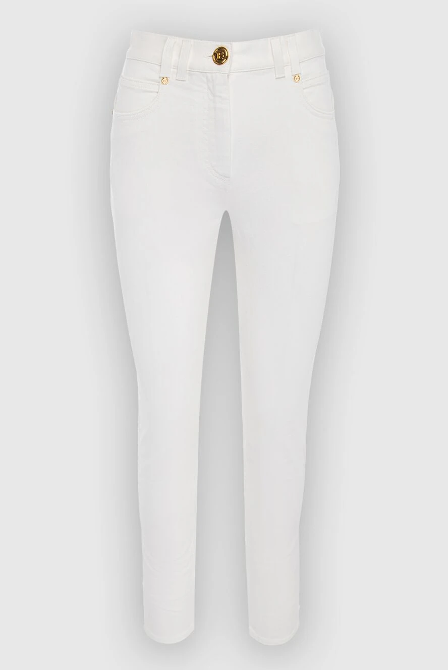 Balmain woman white cotton jeans for women купить с ценами и фото 167090 - photo 1