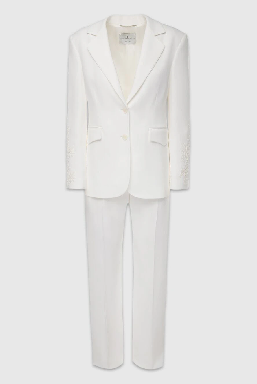 Ermanno Scervino woman white women's trouser suit made of acetate and viscose купить с ценами и фото 167124 - photo 1