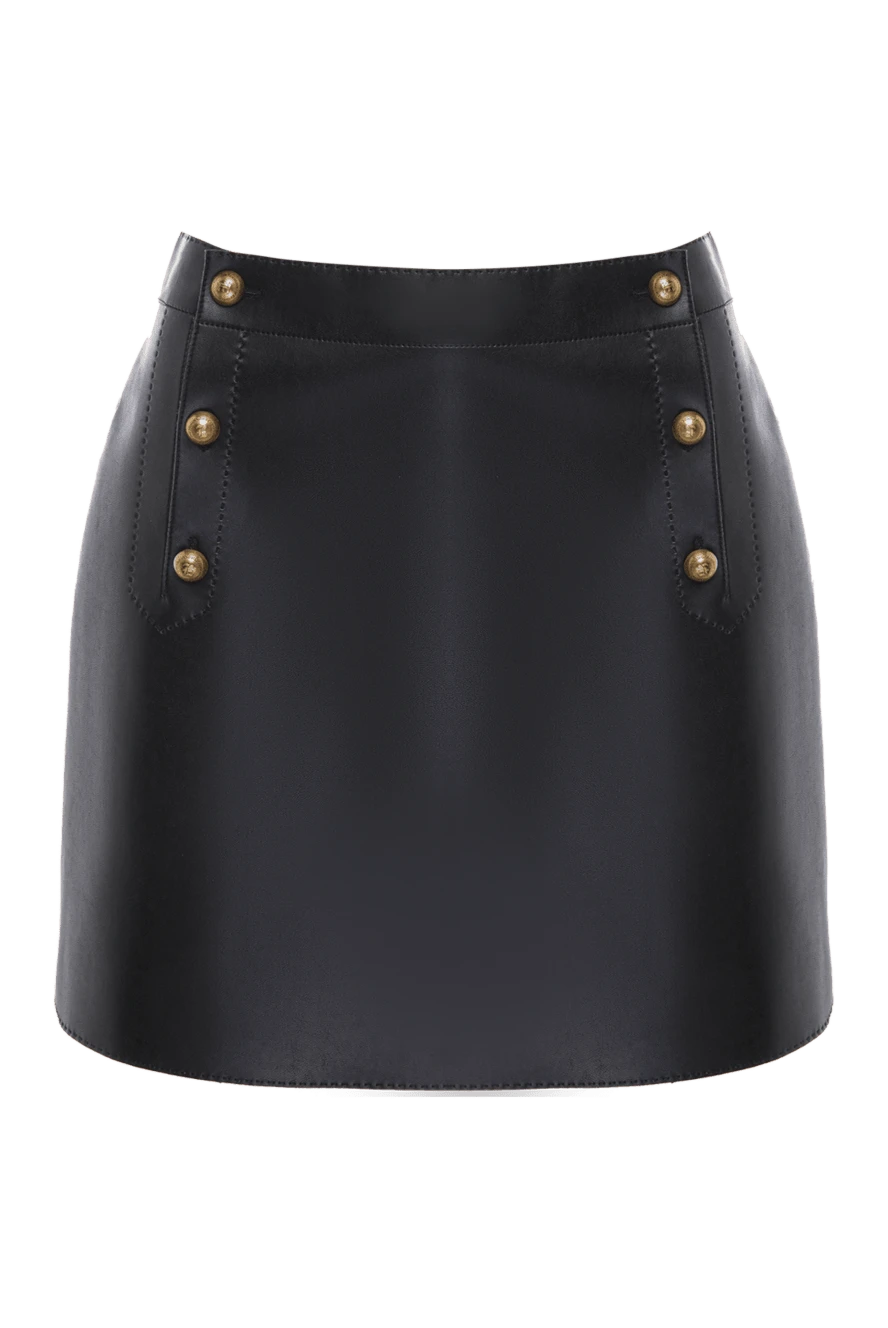 Ermanno Scervino woman black leather skirt for women купить с ценами и фото 167134 - photo 1