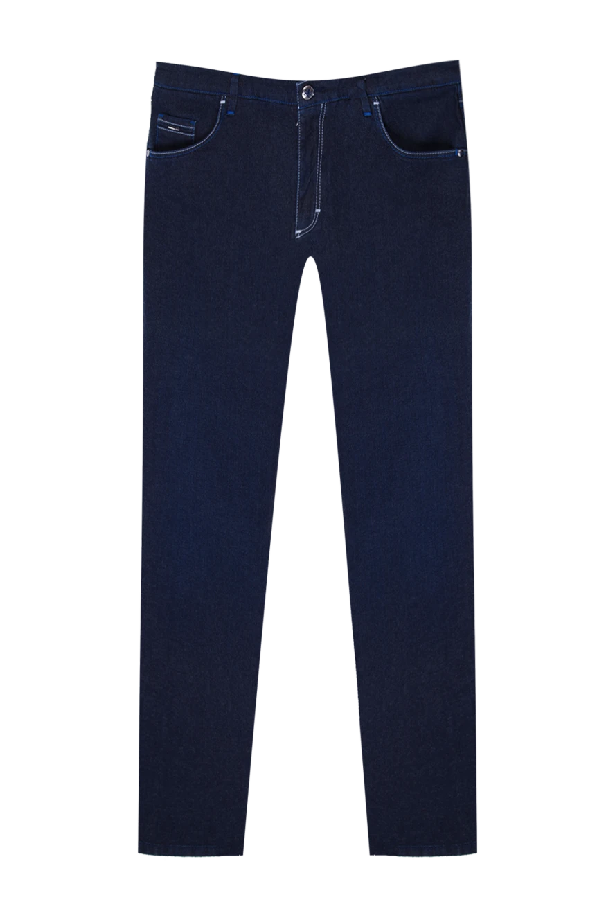 Zilli man blue cotton jeans for men купить с ценами и фото 167142 - photo 1