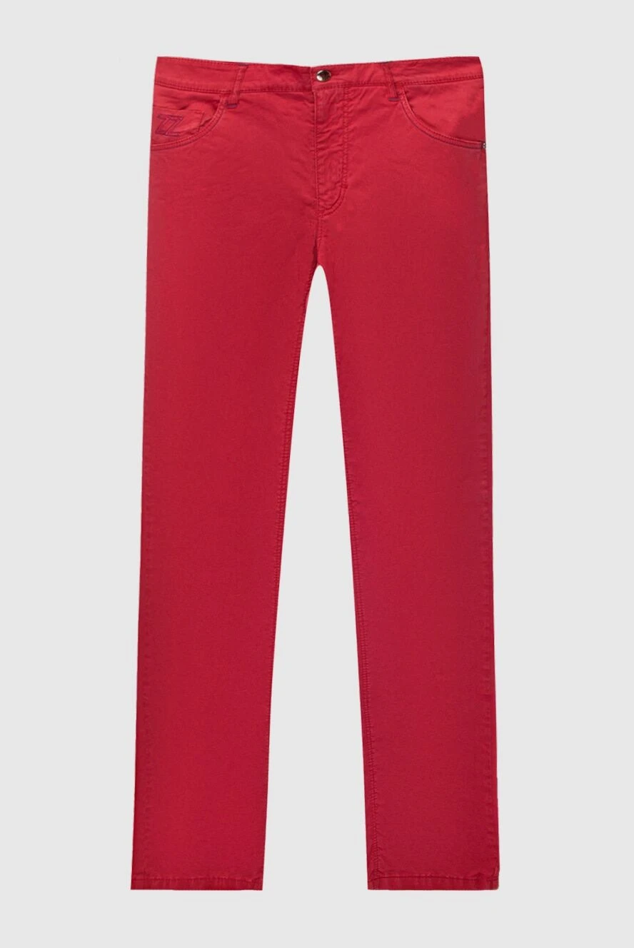 Zilli man men's red cotton trousers купить с ценами и фото 167158 - photo 1