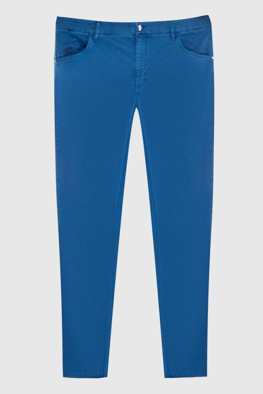 Zilli man blue cotton trousers for men купить с ценами и фото 167165 - photo 1