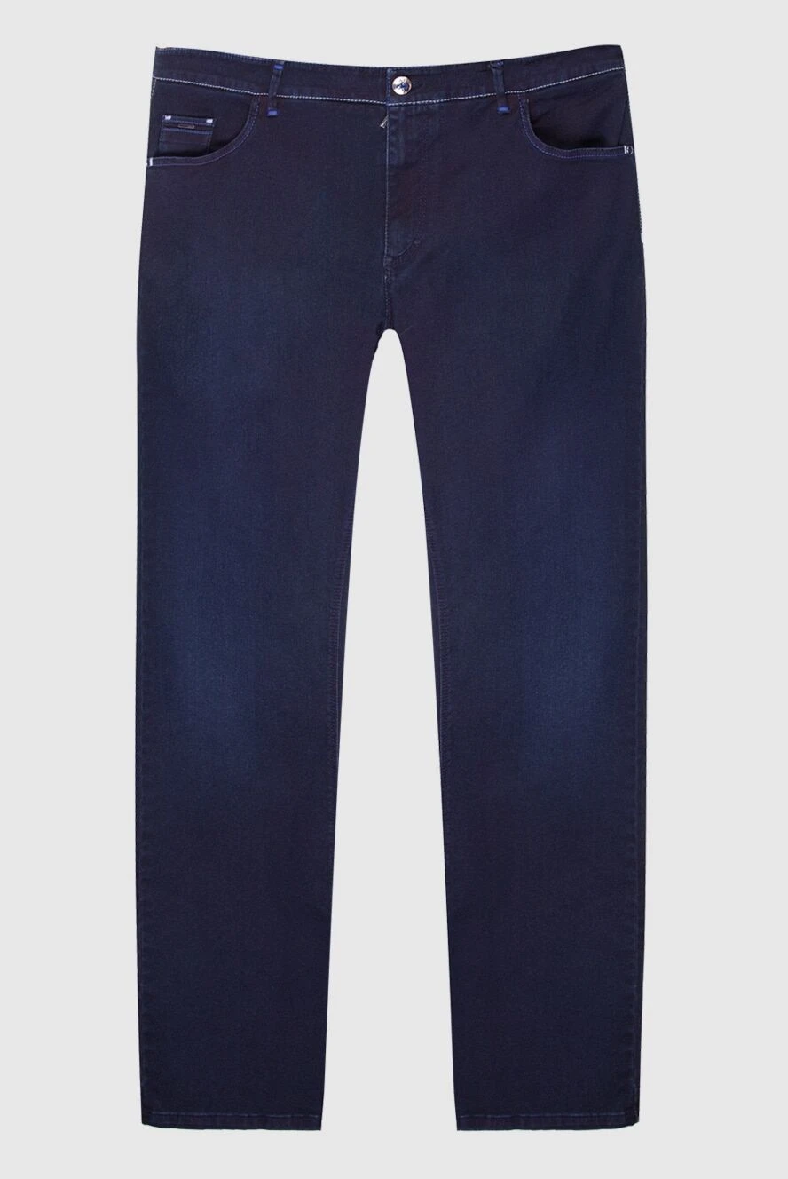 Zilli man blue cotton jeans for men купить с ценами и фото 167186 - photo 1