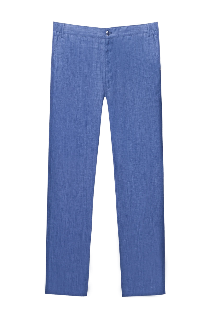 Zilli льняные мужские брюки светло-синие прямого кроя
167195 - фото 1