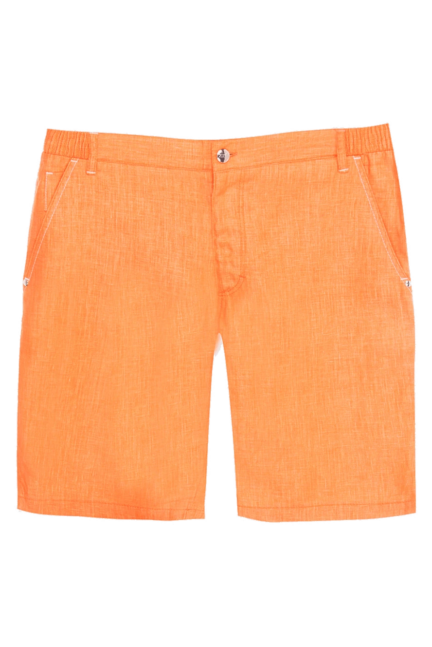 Zilli man orange linen shorts for men купить с ценами и фото 167209 - photo 1