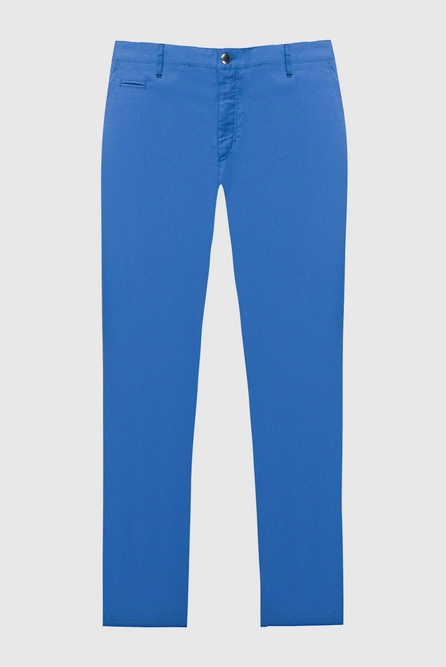 Zilli man men's blue cashmere cotton trousers купить с ценами и фото 167214 - photo 1