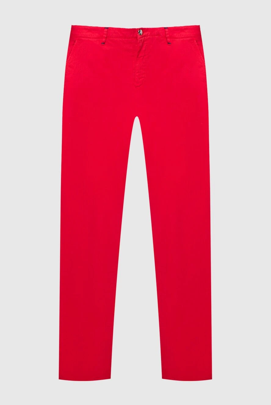 Zilli man men's red cotton trousers купить с ценами и фото 167225 - photo 1