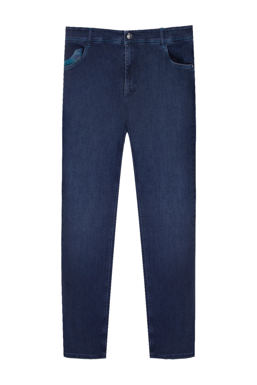 Zilli man blue cotton jeans for men купить с ценами и фото 167231 - photo 1