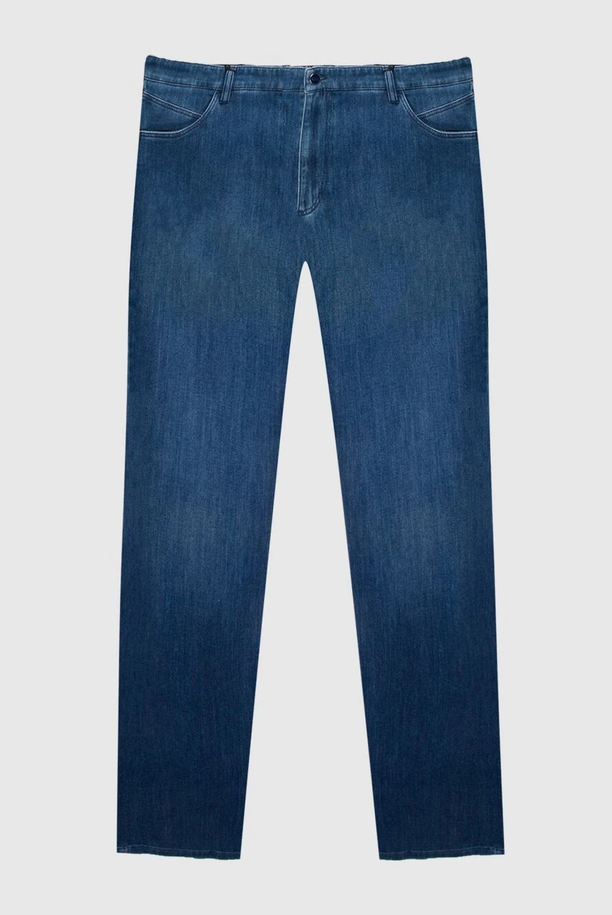 Zilli man blue cotton jeans for men купить с ценами и фото 167242 - photo 1