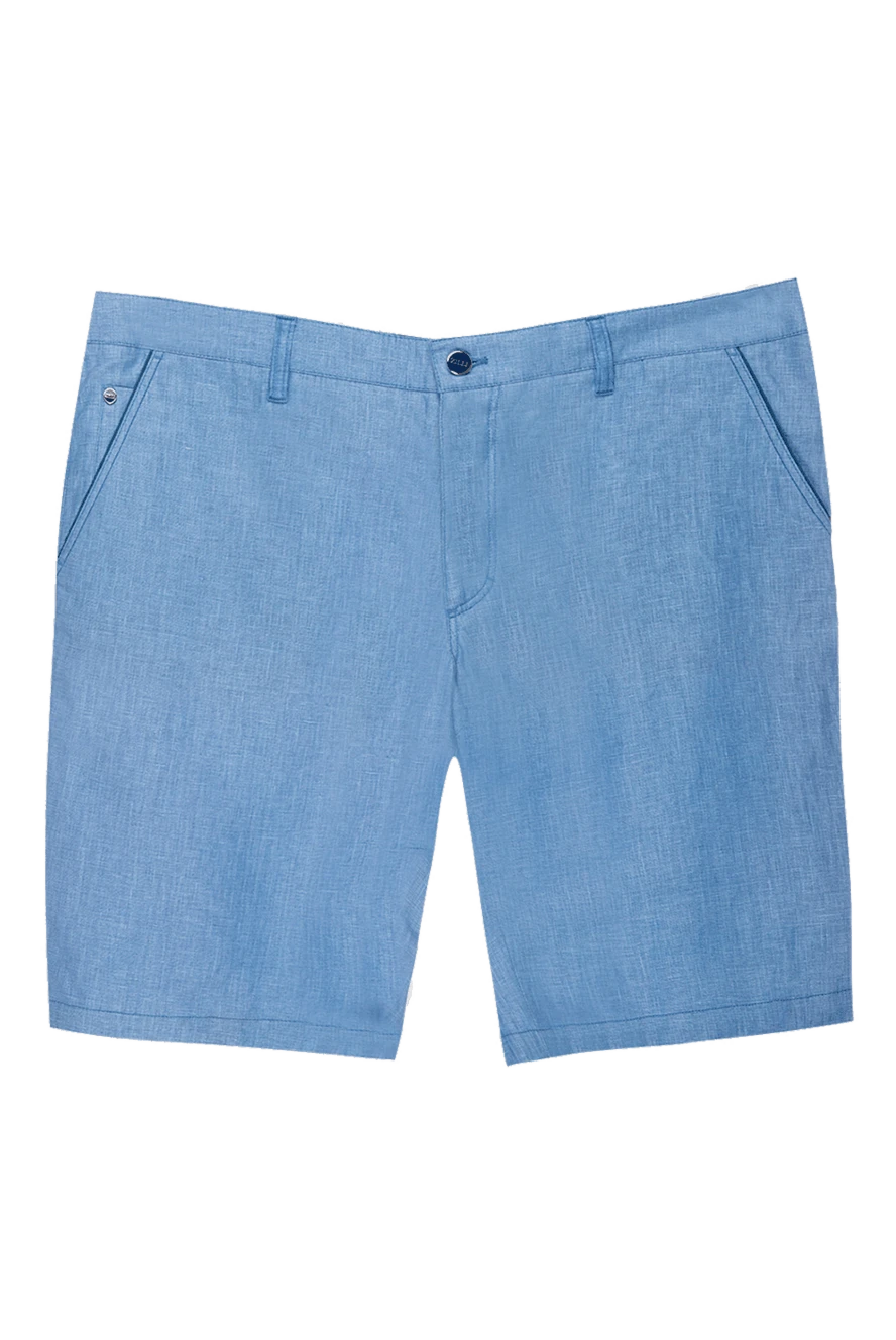 Zilli man blue linen shorts for men купить с ценами и фото 167244 - photo 1