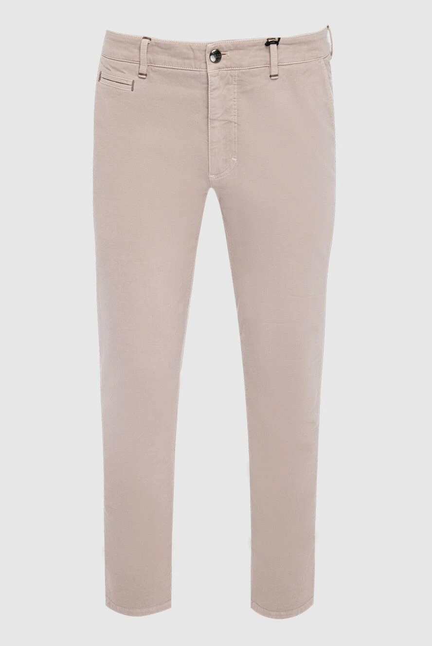 Zilli man men's beige cotton and cashmere trousers купить с ценами и фото 167246 - photo 1