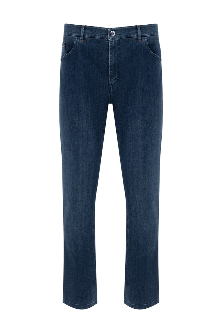 Zilli man cotton and polyamide blue jeans for men купить с ценами и фото 167247 - photo 1