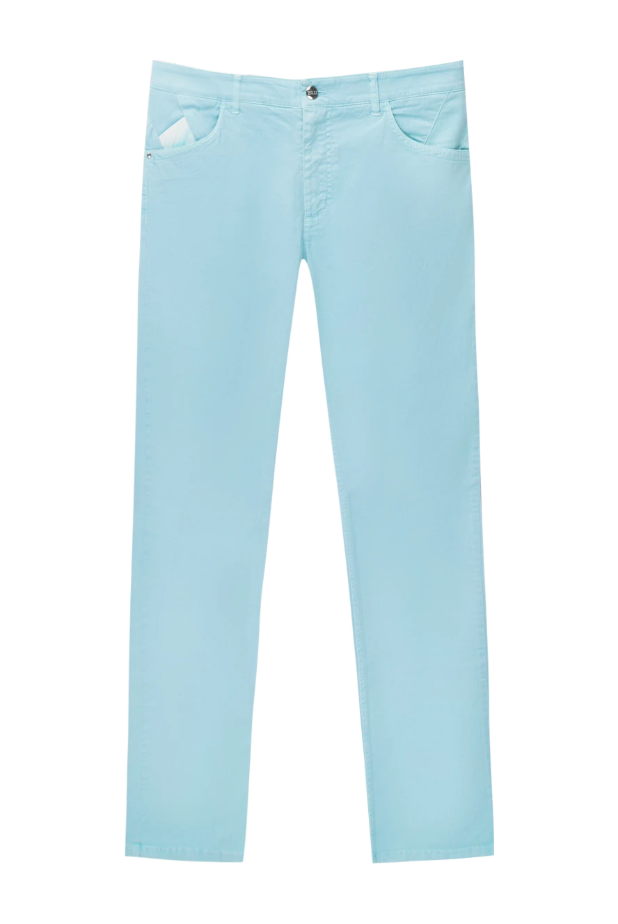 Zilli man blue cotton jeans for men купить с ценами и фото 167252 - photo 1