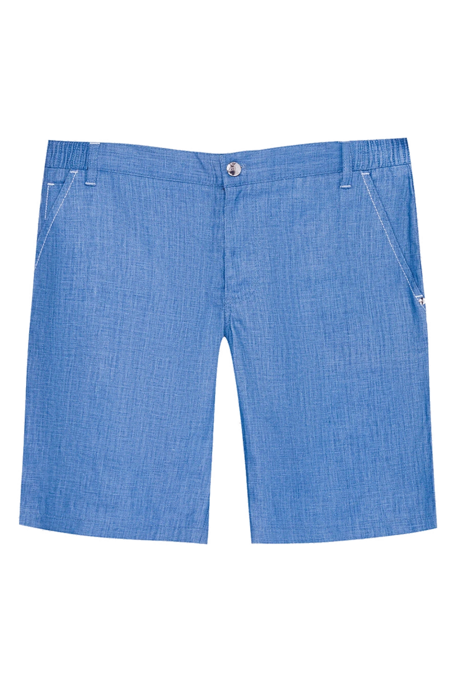 Zilli man blue linen shorts for men купить с ценами и фото 167268 - photo 1