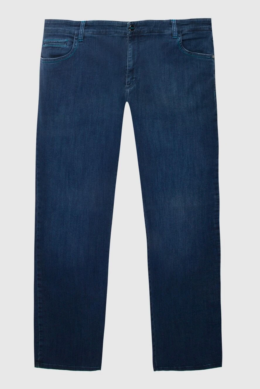 Zilli man blue cotton jeans for men купить с ценами и фото 167269 - photo 1