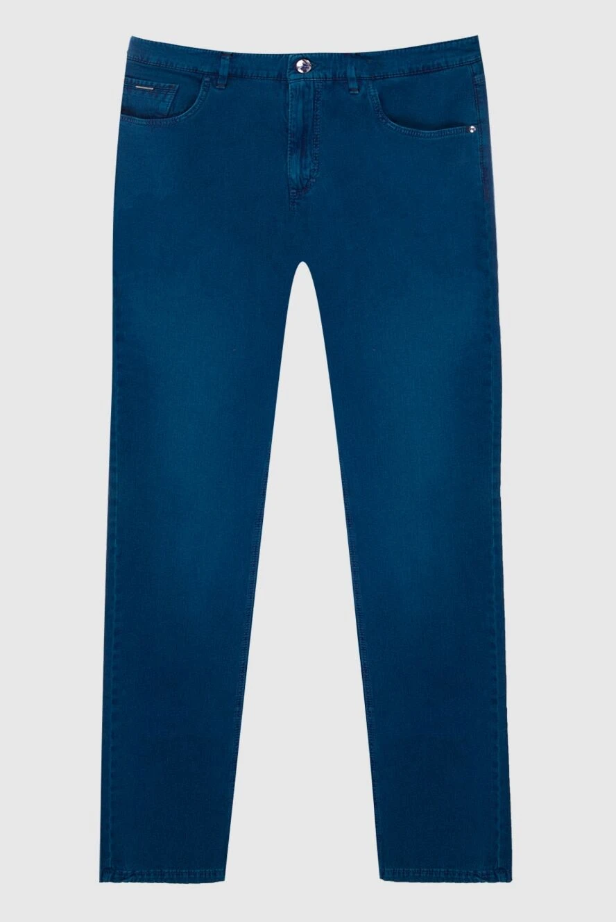 Zilli man blue cotton jeans for men купить с ценами и фото 167271 - photo 1