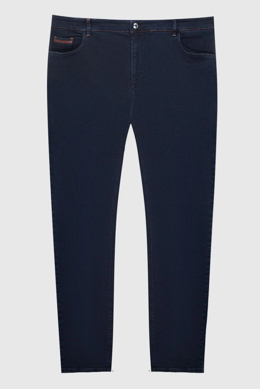 Zilli man blue cotton jeans for men купить с ценами и фото 167284 - photo 1