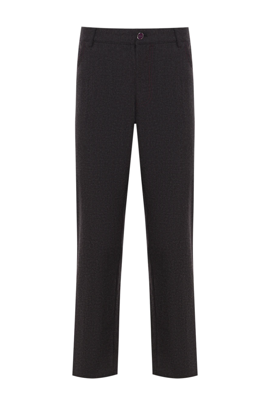 Zilli men's wool and cashmere trousers dark grey with signature label
167290 - photo 1