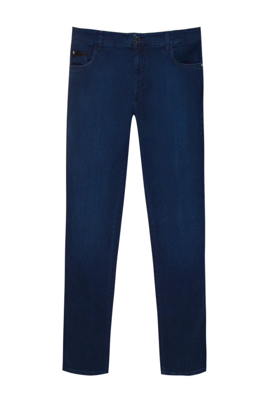 Zilli man blue cotton jeans for men купить с ценами и фото 167297 - photo 1