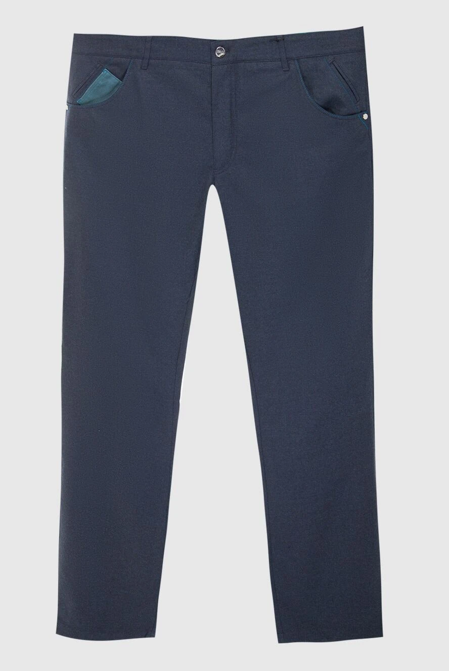 Zilli man men's blue wool trousers купить с ценами и фото 167314 - photo 1