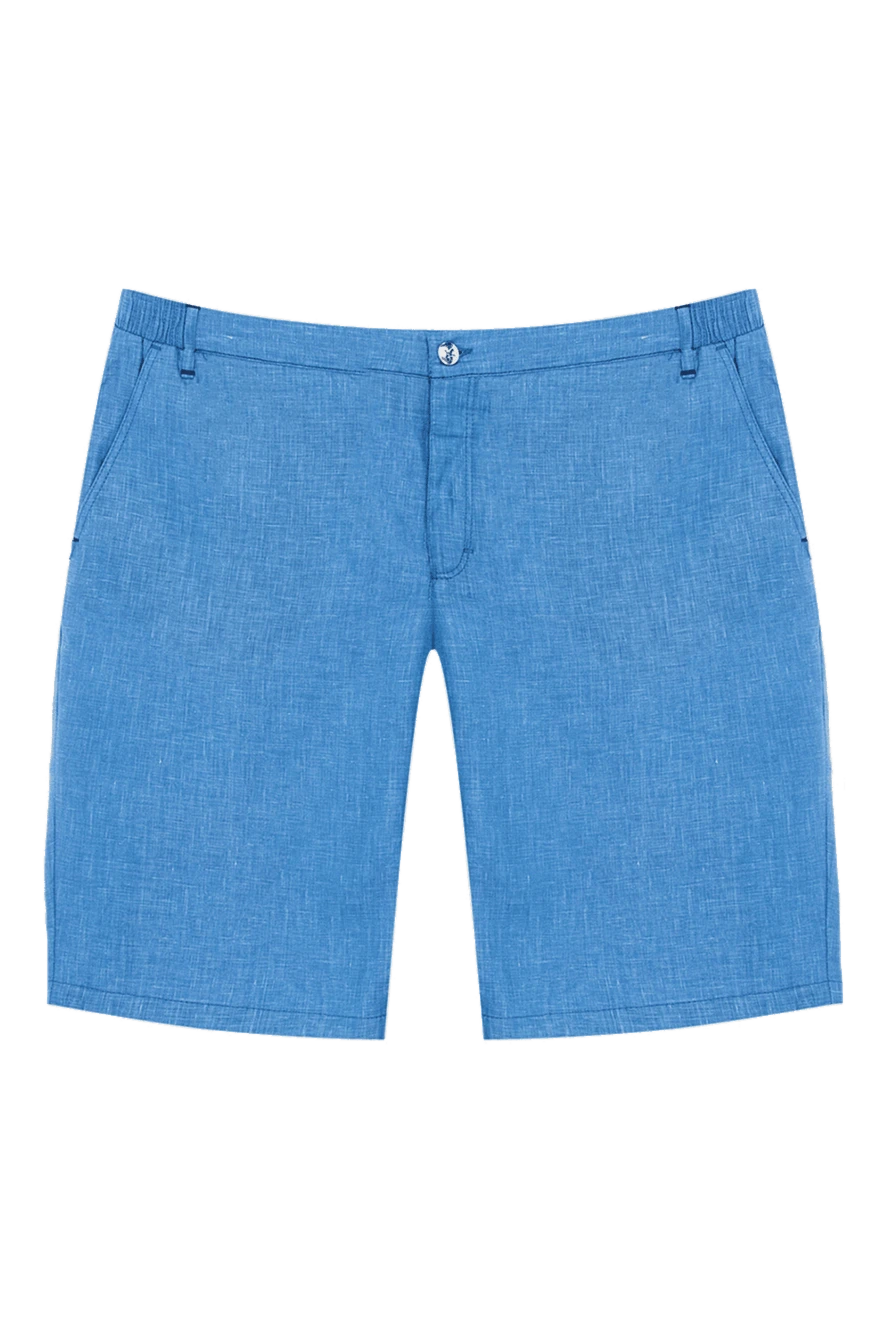 Zilli man blue linen shorts for men купить с ценами и фото 167322 - photo 1