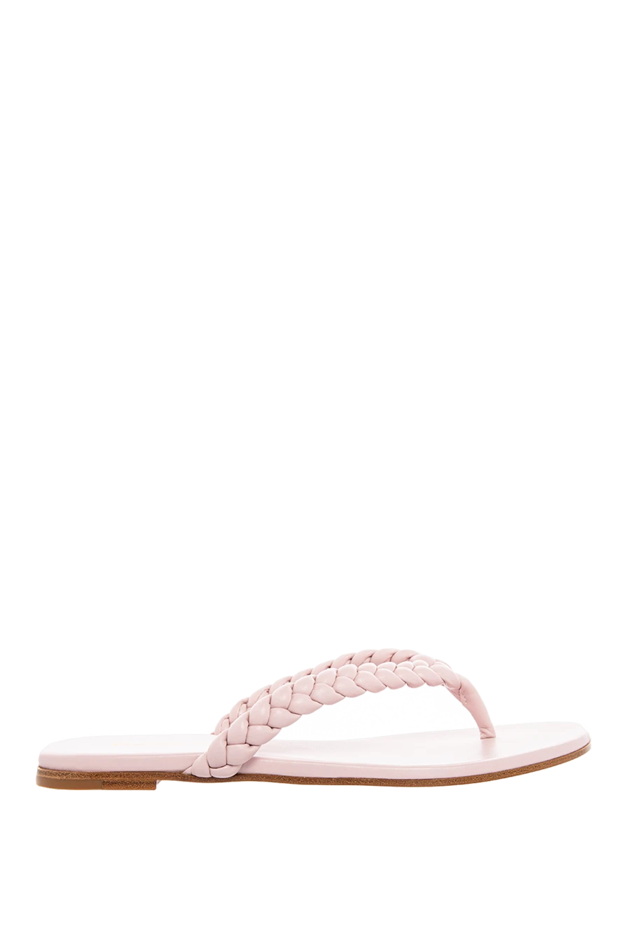 Gianvito Rossi woman pink leather flip-flops for women купить с ценами и фото 167341 - photo 1