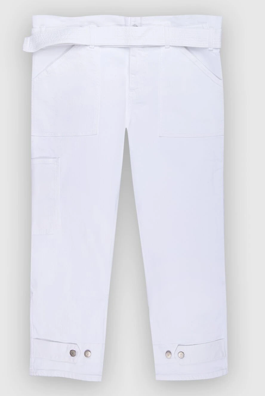 P.A.R.O.S.H. woman white cotton trousers for women купить с ценами и фото 167379 - photo 1