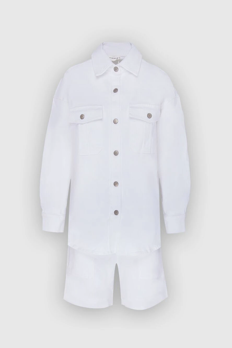 P.A.R.O.S.H. woman white women's suit with shorts made of cotton and elastane купить с ценами и фото 167385 - photo 1