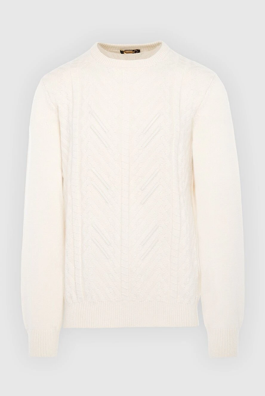 Zilli man cashmere jumper white for men купить с ценами и фото 167394 - photo 1