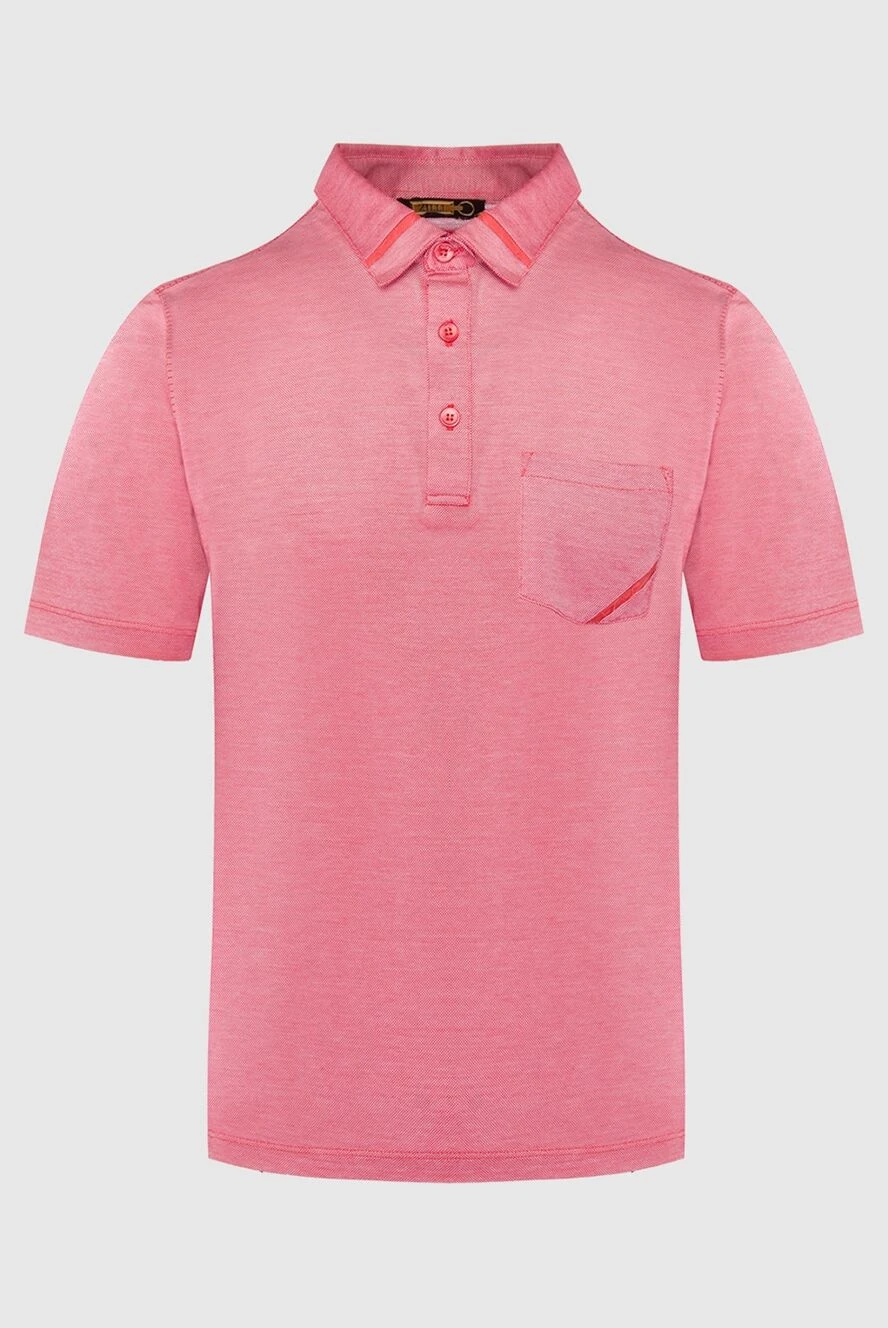 Zilli man cotton and silk polo shirt pink for men купить с ценами и фото 167441 - photo 1