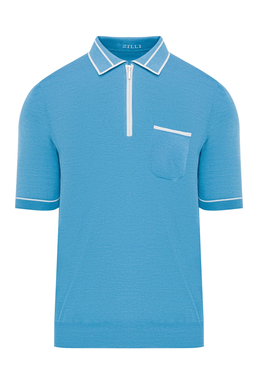 Zilli көкшіл поло контрастты әрленуімен ерлерге арналған 167445 - фото 1