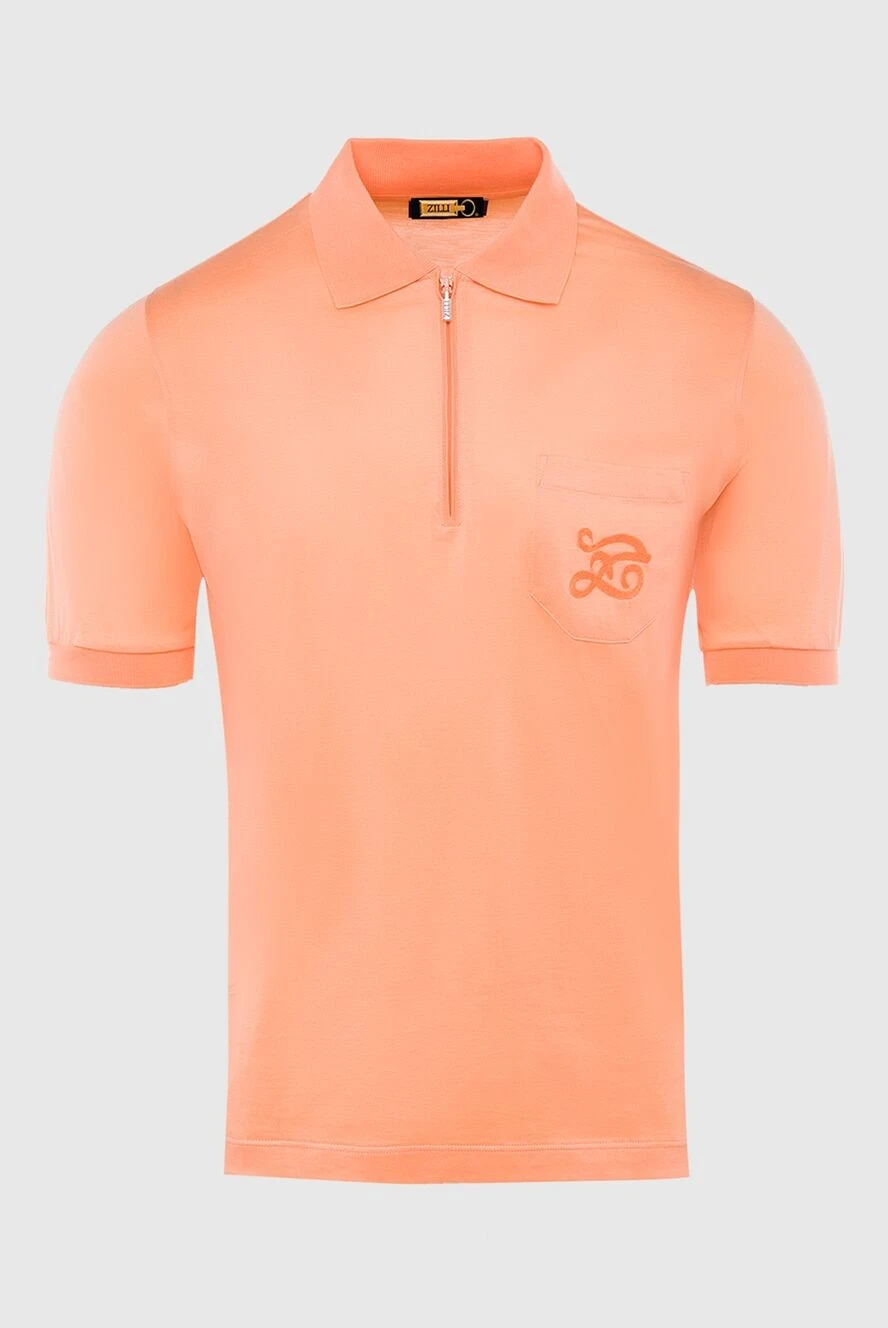 Zilli man cotton polo orange for men купить с ценами и фото 167446 - photo 1