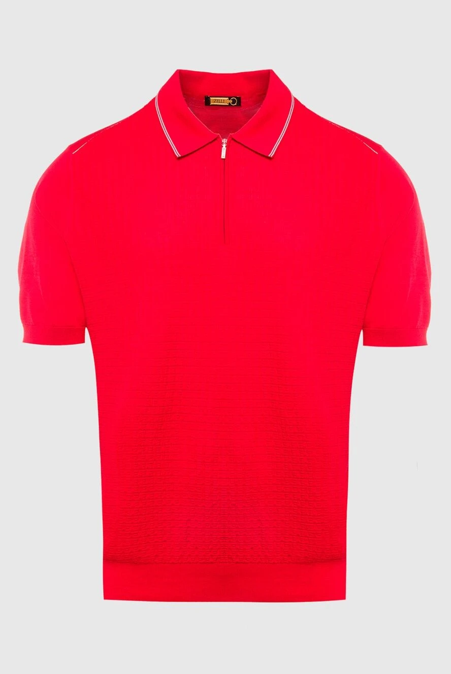 Zilli man cotton and silk polo red for men купить с ценами и фото 167493 - photo 1