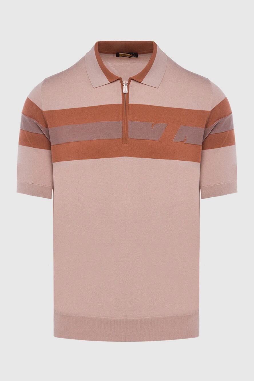 Zilli man cotton and silk polo orange for men купить с ценами и фото 167525 - photo 1