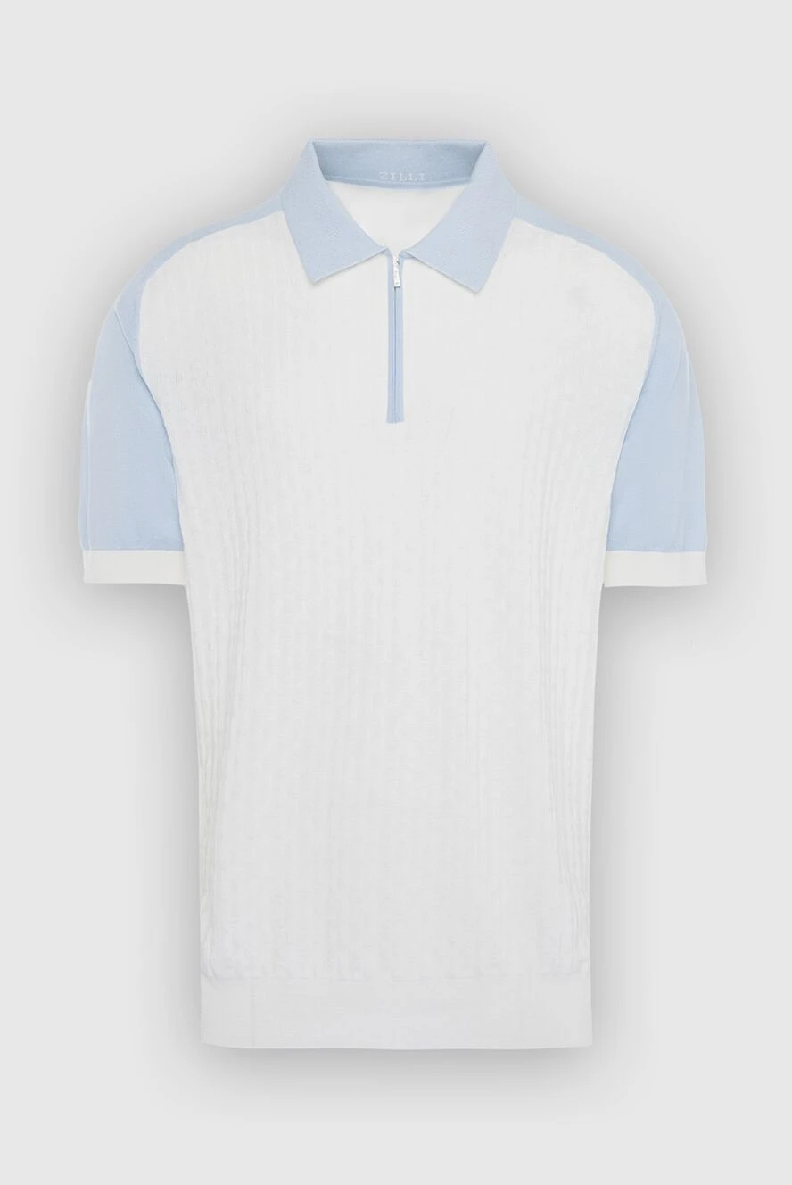 Zilli man cotton and silk polo white for men купить с ценами и фото 167529 - photo 1