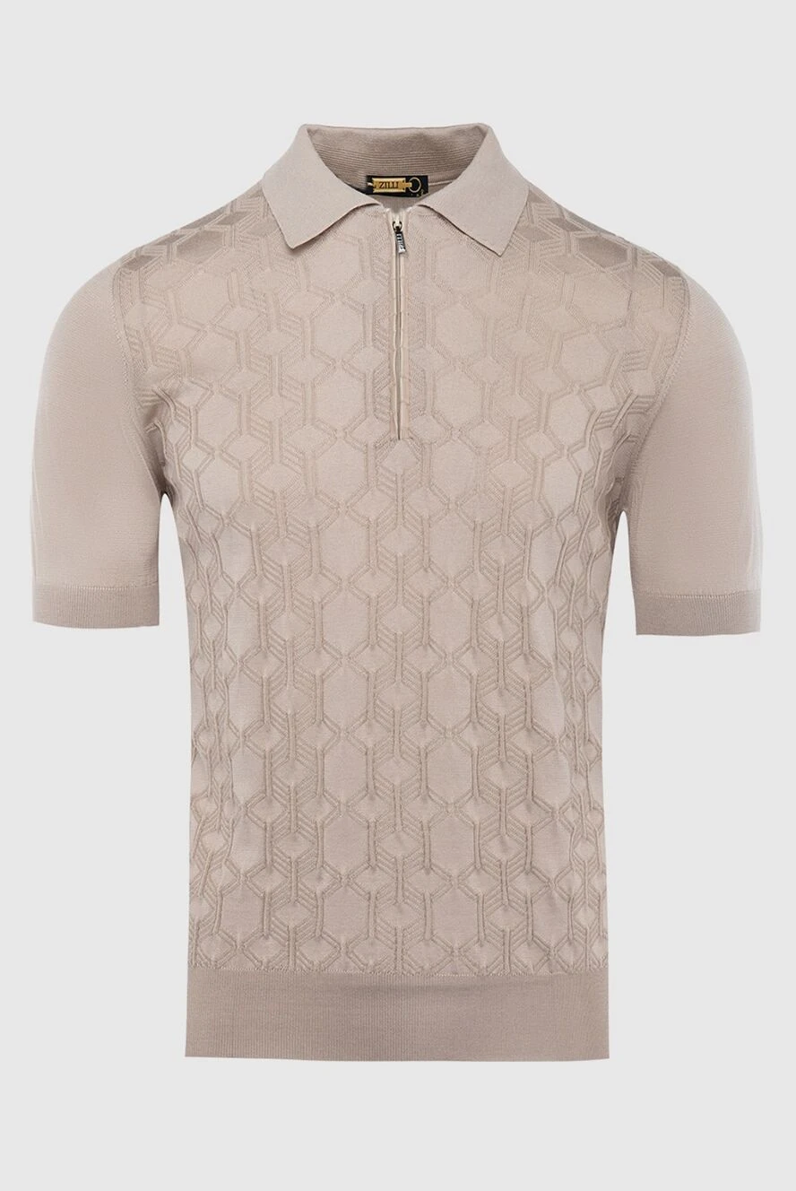 Zilli man polo in silk and crocodile skin beige for men купить с ценами и фото 167543 - photo 1