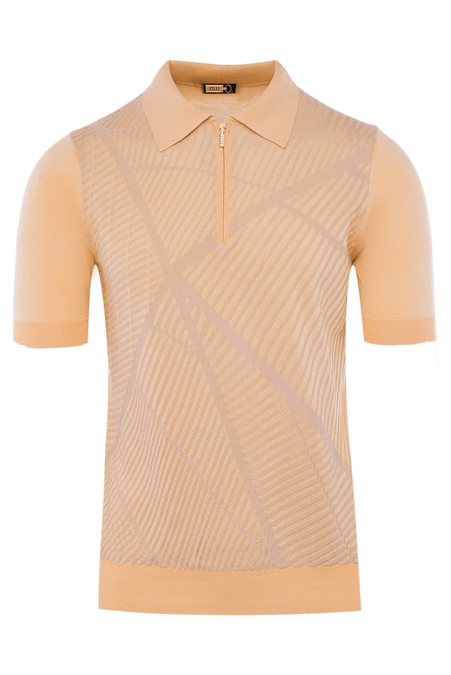 Zilli man cotton and silk polo orange for men купить с ценами и фото 167565 - photo 1