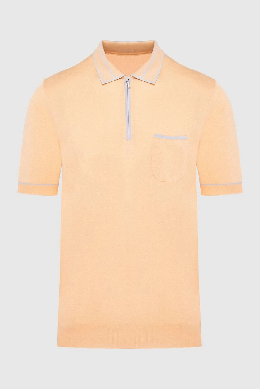 Zilli man cotton and silk polo orange for men купить с ценами и фото 167568 - photo 1