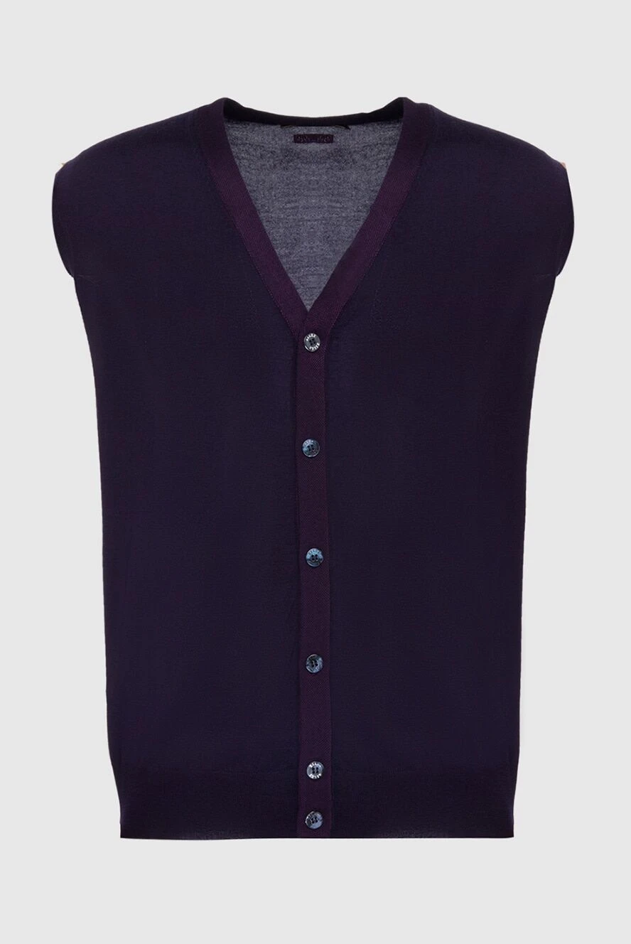 Zilli man men's cashmere and silk vest, purple купить с ценами и фото 167613 - photo 1