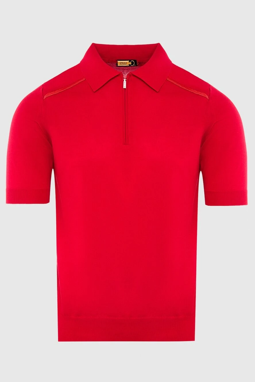 Zilli man cotton and silk polo red for men купить с ценами и фото 167633 - photo 1