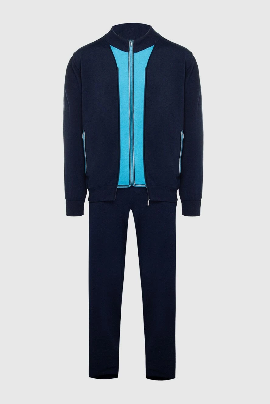 Zilli man men's sports suit made of cotton and silk, blue купить с ценами и фото 167680 - photo 1