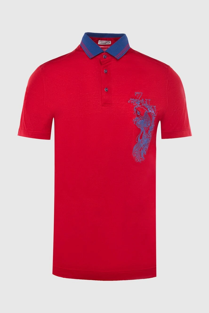 Zilli man cotton polo red for men купить с ценами и фото 167687 - photo 1