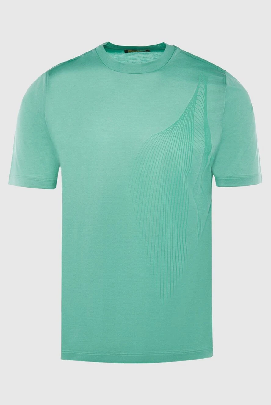 Zilli man green cotton t-shirt for men купить с ценами и фото 167689 - photo 1