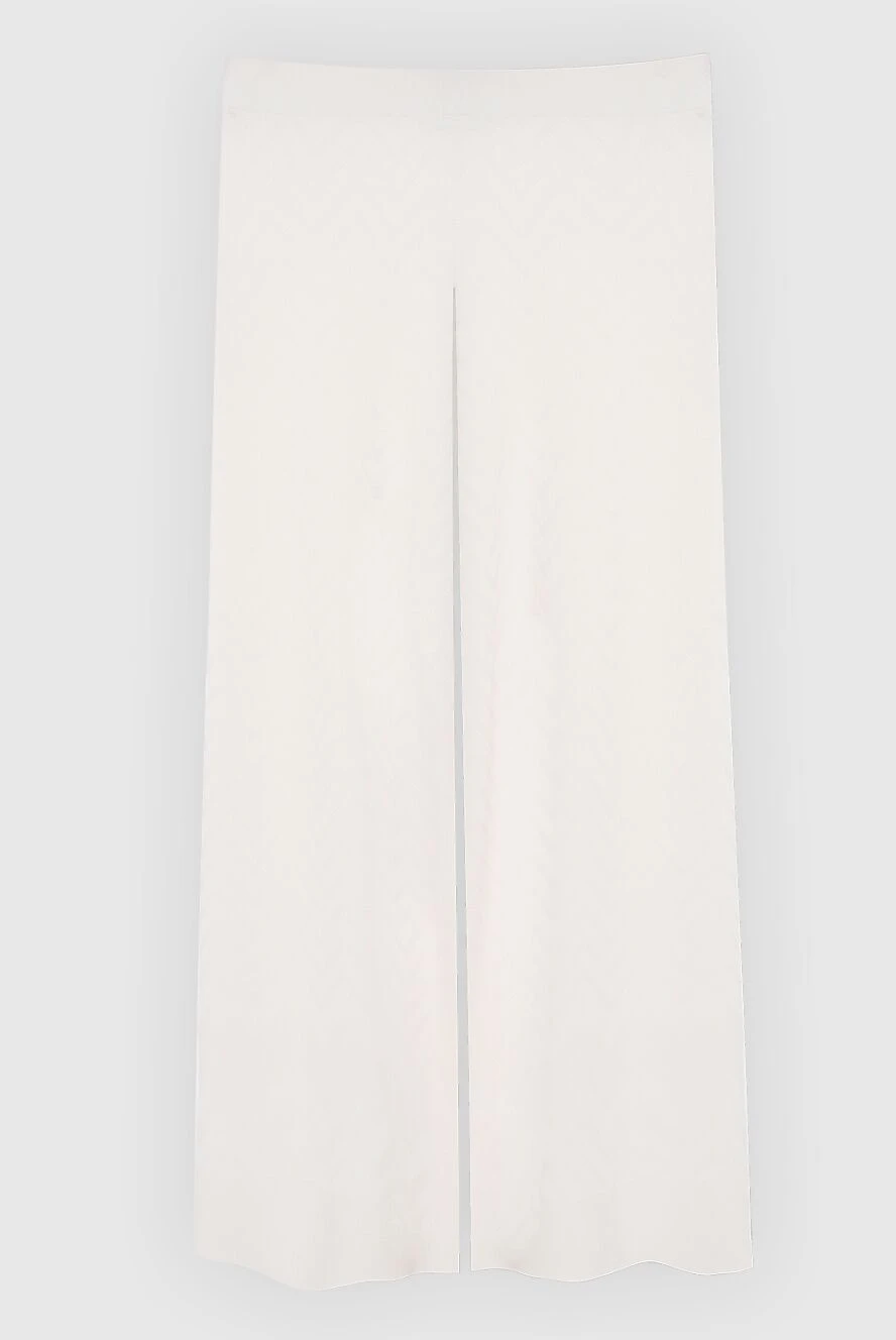 D.Exterior woman white viscose and polyester trousers for women купить с ценами и фото 167783 - photo 1